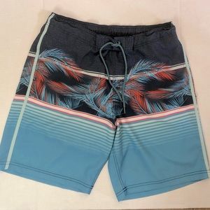 George Board Shorts Size 36-38 Elastic Waist Print